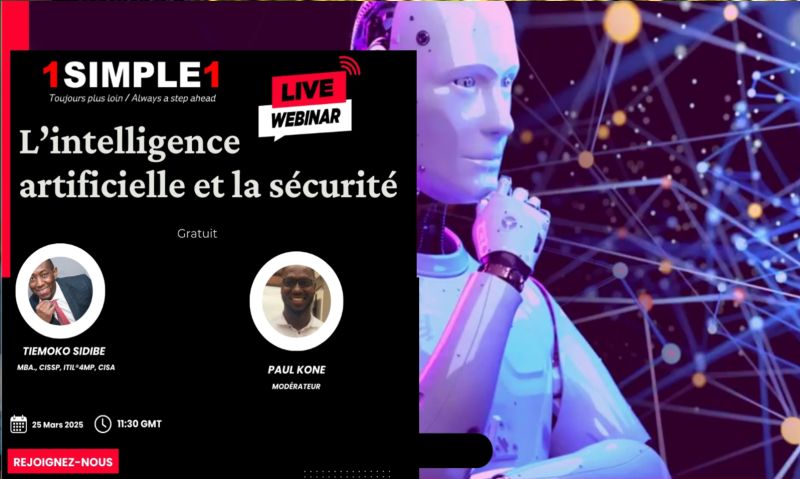Webinaire sur l'intelligence artificielle et la sécurité.